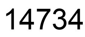 Número 14734 imagen negro