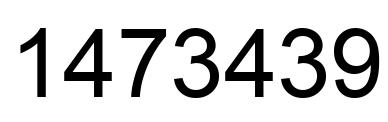 Number 1473439 black image