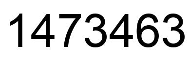 Number 1473463 black image