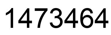 Número 1473464 imagen negro