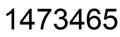 Number 1473465 black image