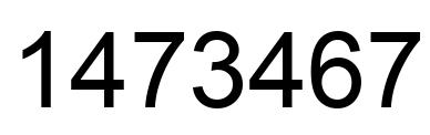 Number 1473467 black image