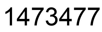 Number 1473477 black image
