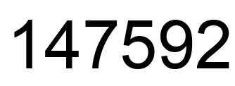 Número 147592 imagen negro