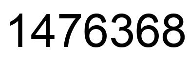 Número 1476368 imagen negro