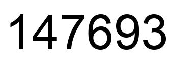 Número 147693 imagen negro