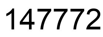 Number 147772 black image