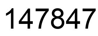 Number 147847 black image