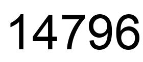 Number 14796 black image