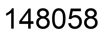 Number 148058 black image