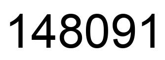 Number 148091 black image