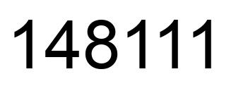 Number 148111 black image