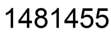Number 1481455 black image