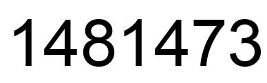Número 1481473 imagen negro