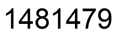 Number 1481479 black image