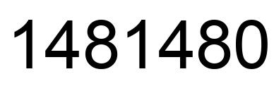 Number 1481480 black image
