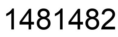 Number 1481482 black image