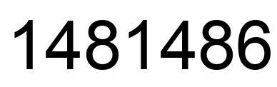Number 1481486 black image