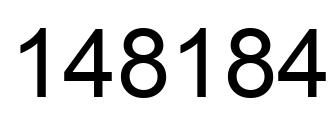 Number 148184 black image