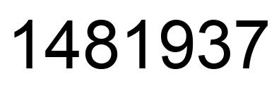 Number 1481937 black image