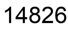 Number 14826 black image