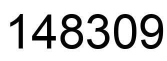 Number 148309 black image