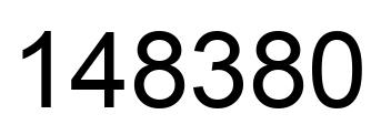 Number 148380 black image