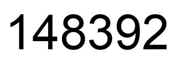 Number 148392 black image