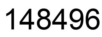 Number 148496 black image