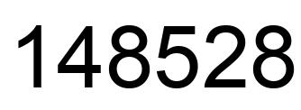 Number 148528 black image