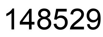 Number 148529 black image