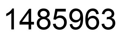 Number 1485963 black image