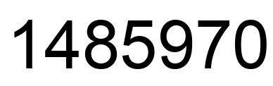 Number 1485970 black image
