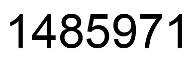 Número 1485971 imagen negro