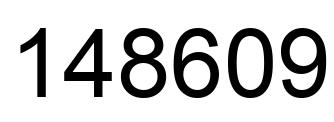 Number 148609 black image