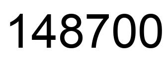 Number 148700 black image