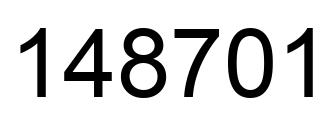 Number 148701 black image