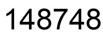 Number 148748 black image