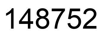 Number 148752 black image