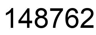 Number 148762 black image