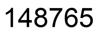 Número 148765 imagen negro