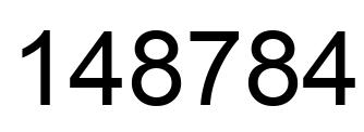 Number 148784 black image