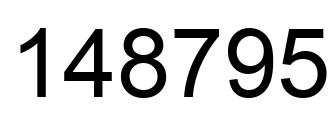 Number 148795 black image