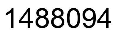 Number 1488094 black image