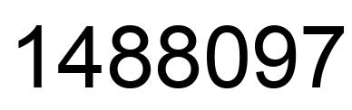 Number 1488097 black image