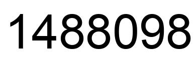 Number 1488098 black image
