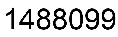 Number 1488099 black image