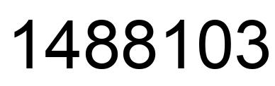 Number 1488103 black image