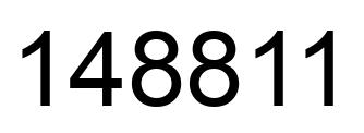 Number 148811 black image