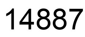 Number 14887 black image
